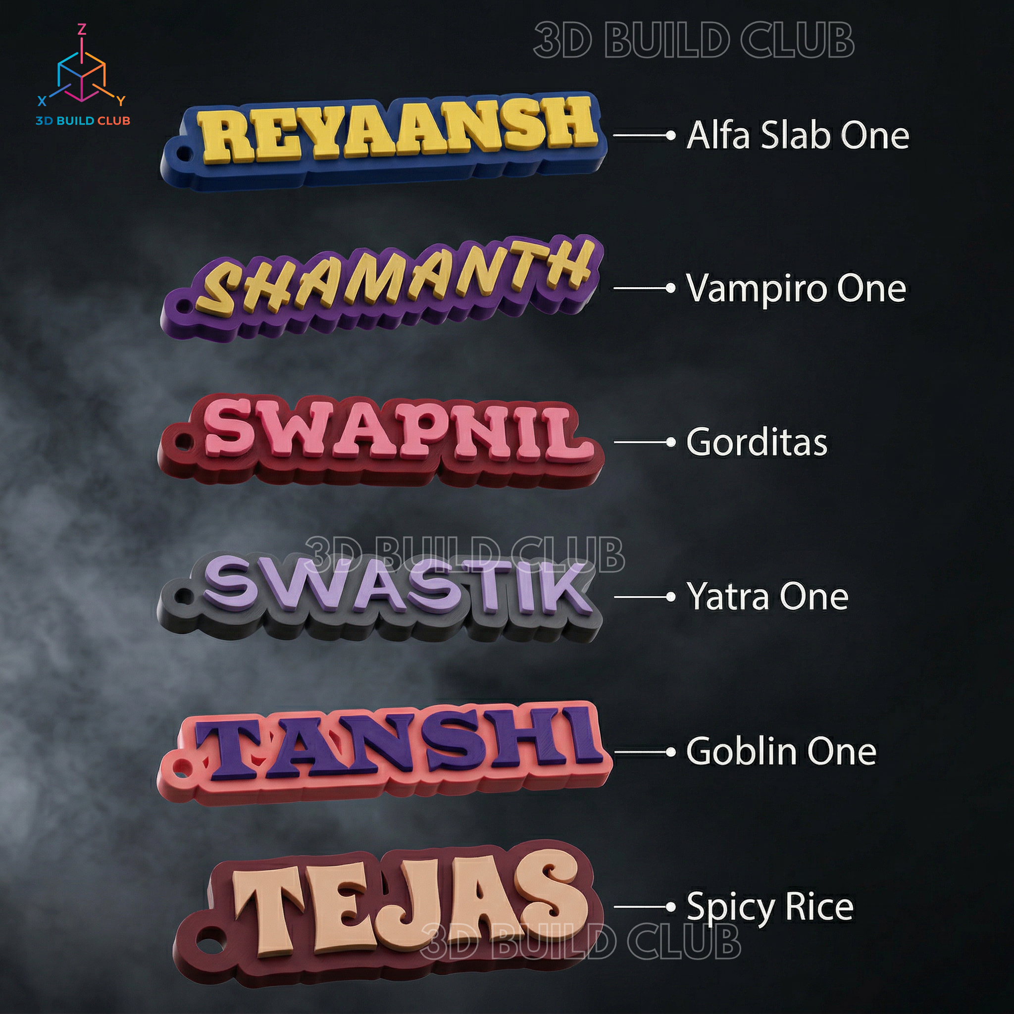 Customized Name Keychains