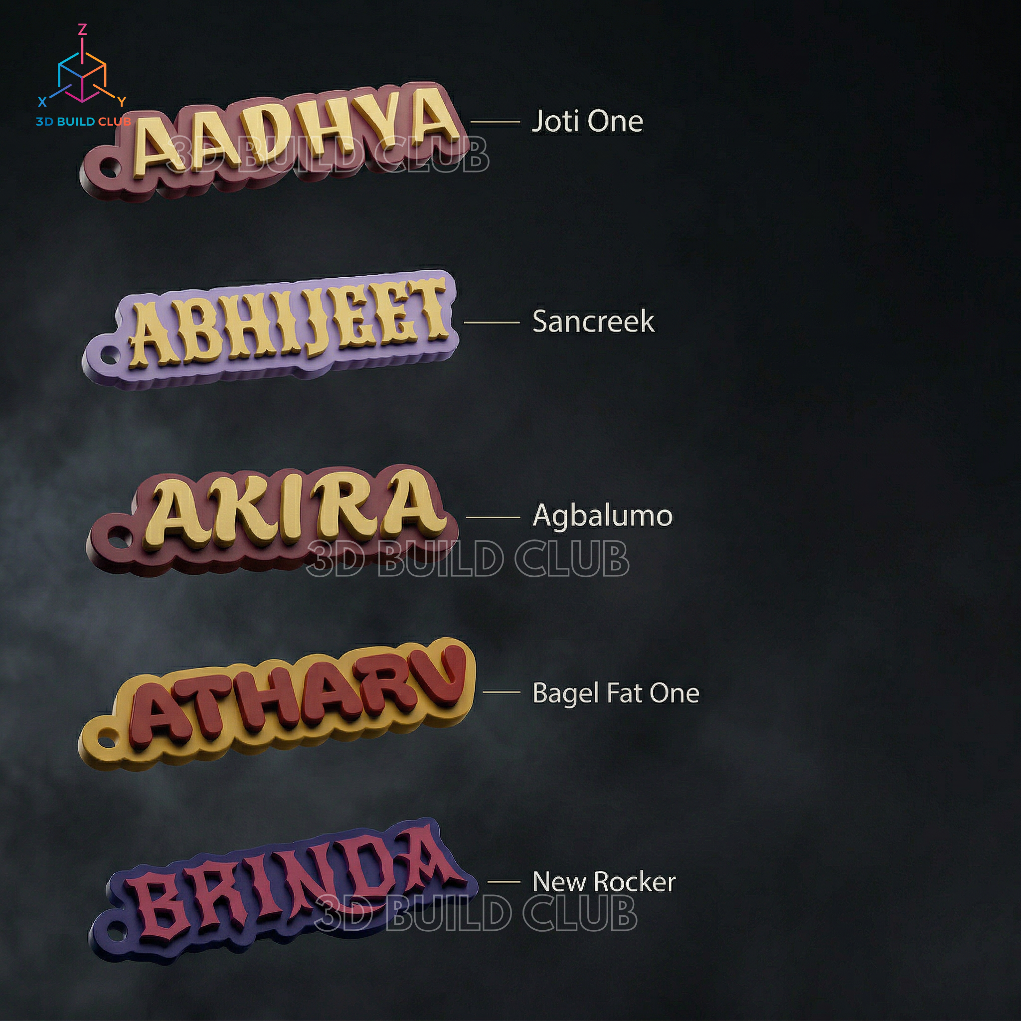 Customized Name Keychains