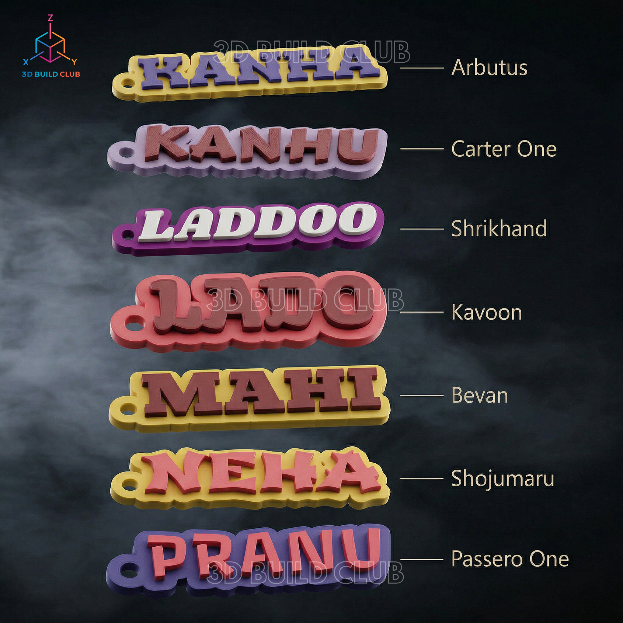 Customized Name Keychains