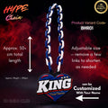 King Chain (Heart Style) Prop with Name – Personalized Birthday Gift for Boys & Men