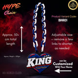 King Chain (Heart Style) Prop with Name – Personalized Birthday Gift for Boys & Men