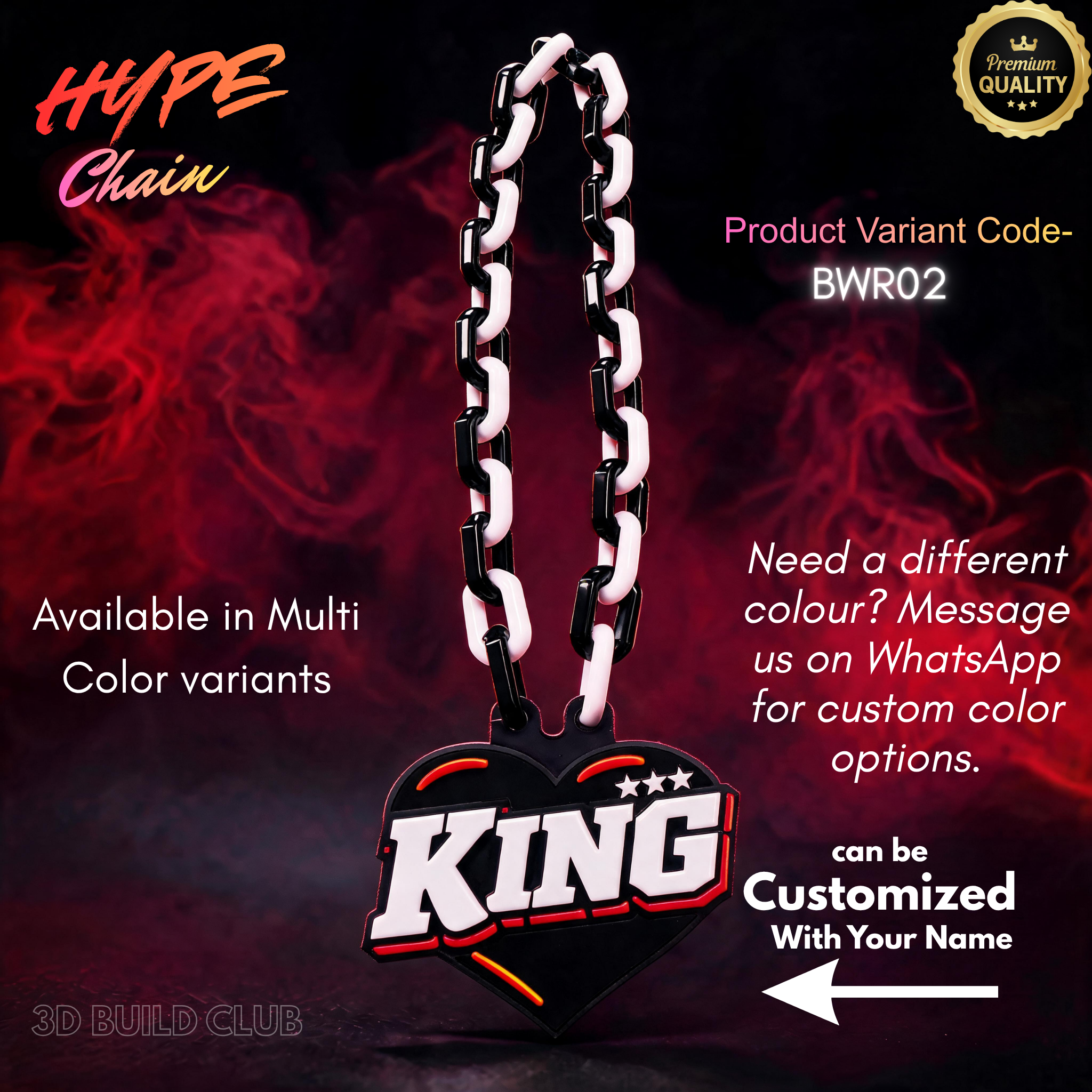 King Chain Prop with Name – Personalized Birthday Gift for Boys & Men