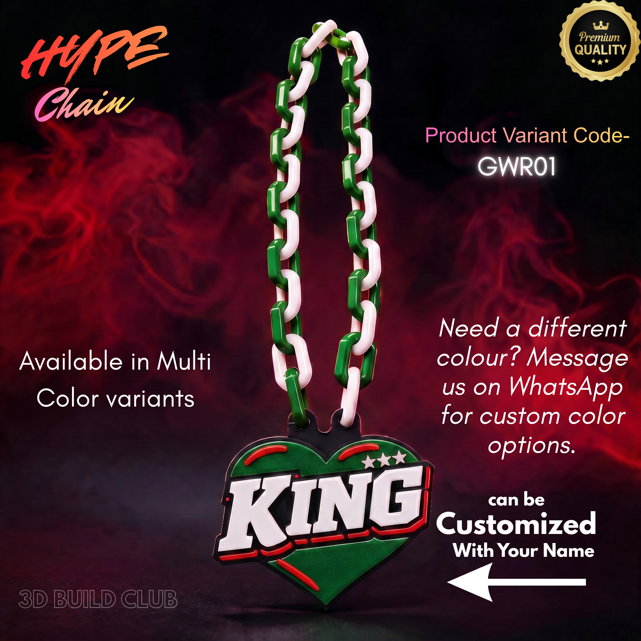 King Chain Prop with Name – Personalized Birthday Gift for Boys & Men